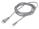 Cablu IEC C7 mamă 2x0,75mm2 1,8m gri 7A LIAN DUNG