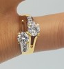 Splendid inel din aur bicolor 18 k si diamante naturale 1,05 ct, 46 - 56, 18k, Galben