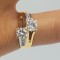 Splendid inel din aur bicolor 18 k si diamante naturale 1,05 ct