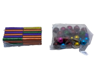 Set magneti constructie cu bile si tije nanodots foto