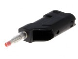 Mufă Banană 4mm 10A 60V Neagră pe Cablu