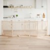 VidaXL Poartă c&acirc;ini pliabilă cu ușă 4 panouri, 320 cm, lemn masiv brad 352275