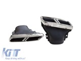 Capace de evacuare cromate tip E63s potrivite pentru Mercedes E-Class W213, S213 2017-2020 Performance AutoTuning