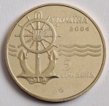 Ucraina, 5 Hrivna Nava &bdquo;Căpitanul Belousov&rdquo; 2004 Kiev, Proof, UNC
