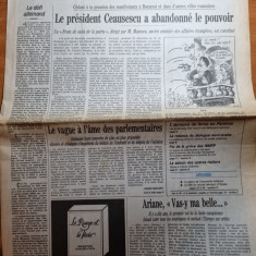 ziarul francez "le monde" 23 decembrie 1989-articol si foto revolutia romana