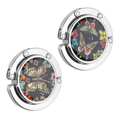 Set 2 Carlige de masa pentru genti, Kwmobile, Multicolor, Aluminiu, 50281.13 foto