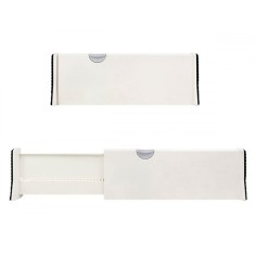 Organizator sertar pliabil, plastic, 10,5 x 4cm, alb