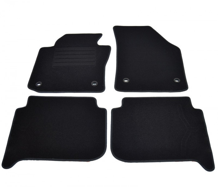 Covorase mocheta VW Touran 05/2003- cu fixare in podea OVALA Negru, set de 4 bucati AutoDrive ProParts