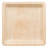 Set farfurii din lemn 23x23cm - 6buc