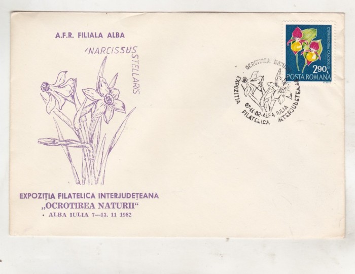 bnk fil Plic ocazional Expofil Ocrotirea naturii Alba Iulia 1982