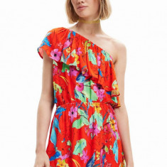 Desigual rochie culoarea rosu, mini, drept