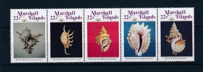Marshall Islands 1986 - Cochilii, fauna marina, serie neuzata foto