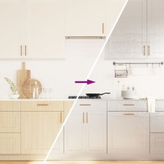 Gossi autocolant pentru mobilier, argintiu, 90x500 cm, pet