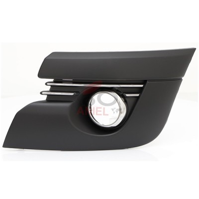 Grila bara fata Peugeot 3008, 08.2009-10.2013, Dreapta, 745311, 578027-4 cu locas pentru proiectoare, insertie crom foto