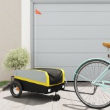 VidaXL Remorcă pentru biciclete, negru și galben, 30 kg, fier