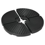 Suport Umbrela Banana ART, 4 Placi HDPE, Negru, 100x8cm, Umplere Apa/Nisip, Stabil, Gradina, Baza Umbrela