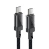 Cablu de date Type-C to Type-C, 60W, High-Speed Charging, 1.2m - Acefast (C12-03) - Black