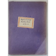 CAIET DE ZOOLOGIE AL ELEVULUI NICOLESCU VIOREL , CLASA A - IX -A B, SCRIS SI DESENAT CU CREIONUL , GRAFICA DEOSEBITA , ANII &#039;60