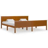 Cumpara ieftin Cadru de pat, maro miere, 200x200 cm, lemn masiv de pin