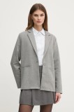 United Colors of Benetton sacou culoarea gri, un singur rand de nasturi, neted, 28Y6DW02U