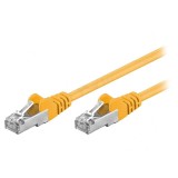 Patch cord F/UTP 5e galben 0,5m ecranat