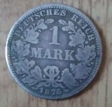 Moneda argint 1 mark 1875 Germania, Europa