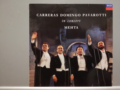 Carreras Domingo Pavarotti &amp;ndash; In Concert Roma (1990/Decca/Germany) - Vinil/NM+ foto