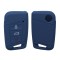 Husa Cheie Auto pentru VW 3 Butoane, Kwmobile, Albastru, Silicon, 44705.17
