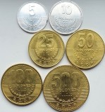 Set 6 monede Costa Rica 5, 10, 25, 50, 100, 500 Colones 2007 - 2012 UNC - A026, America Centrala si de Sud