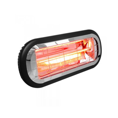 Radiator electric cu halogen Albatros, 2000 W, carcasa aluminiu, Negru foto