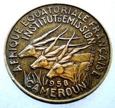 1.087 FRENCH EQUATORIAL AFRICA CAMERUN CAMEROUN 10 FRANCS FRANCI 1958