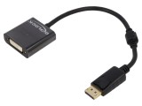 Adaptor DELOCK DisplayPort la DVI-I 24+5, 0.2m, negru - Cod 63482