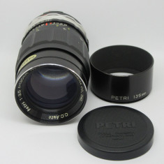 Obiectiv foto Petri 1:3,5 f=135mm Petri Camera Co., Inc., Petri Mount, Japan