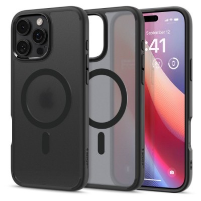 Husa pentru iPhone 16 Pro Max - Spigen Ultra Hybrid MagSafe - Frost Black foto