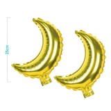 Set 2 Baloane din folie PartyGo Luna, 25cm, auriu