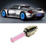 Cumpara ieftin Set 2 Capace Valva LED Roz, Senzor Lumina &amp; Miscare, Bicicleta/Masina, Baterii Incluse, AVEX