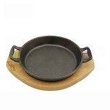 Tigaie din fonta pura plus suport din lemn, diametru 20cm HEINNER / DCN63551