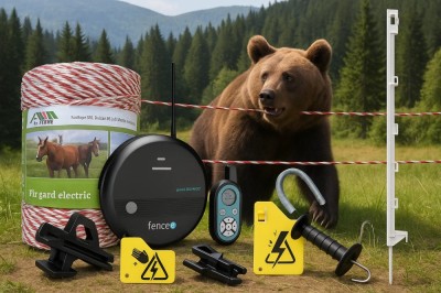 Pachet complet gard electric, impotriva ursilor, 800 m foto