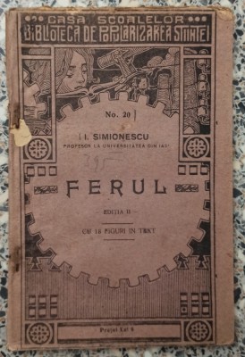 Ferul - I. Simionescu// 1923 foto