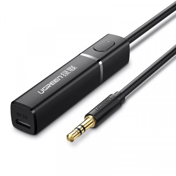 Transmitator Bluetooth UGREEN CM107, AUX, Negru