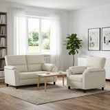 Set de canapea 2 pcs Crem Catifea