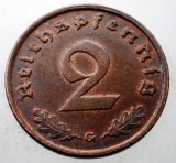 2.655 GERMANIA WWII 2 REICHSPFENNIG 1939 G XF