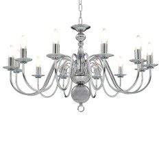 vidaXL Candelabru, argintiu, 12 becuri x E14 281622