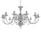 vidaXL Candelabru, argintiu, 12 becuri x E14