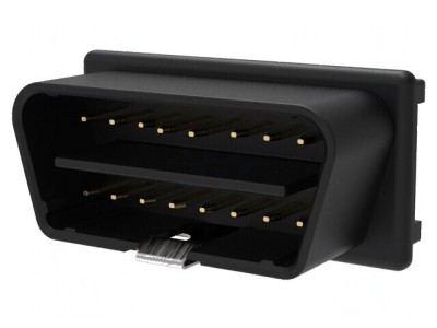 Conector de diagnosticare OBD II neagră 12V foto