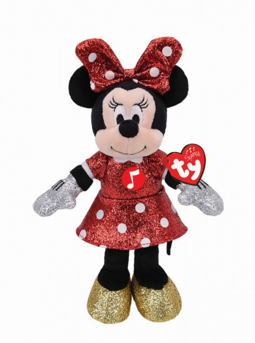 PLUS TY 25CM BEANIE BABIES DISNEY MINNIE CU SCLIPICI SI SUNETE SuperHeroes ToysZone