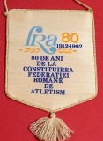 Fanion FEDERATIA ROMANA de ATLETISM - Aniversare 80 de ani 1912/1992)