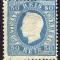 Portugal 1879 Definitives, King Luis I, 50r, blue, MLH B.017