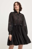 Answear Lab rochie culoarea negru, mini, evazată