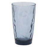Pahar pentru bauturi,design diamant,sticla,blue ocean,470 ml